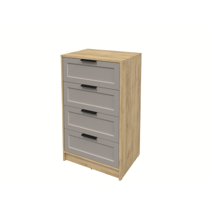 Kомод Тренд КТ-К60 (Дуб золотой ЛДСП/ Луна ЛМДФ) Ш600 В1020 Г451